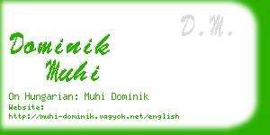 dominik muhi business card